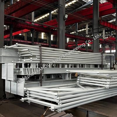 Prefabricated Tubular Steel Truss and Box Section Portal Frame for Industrial Building